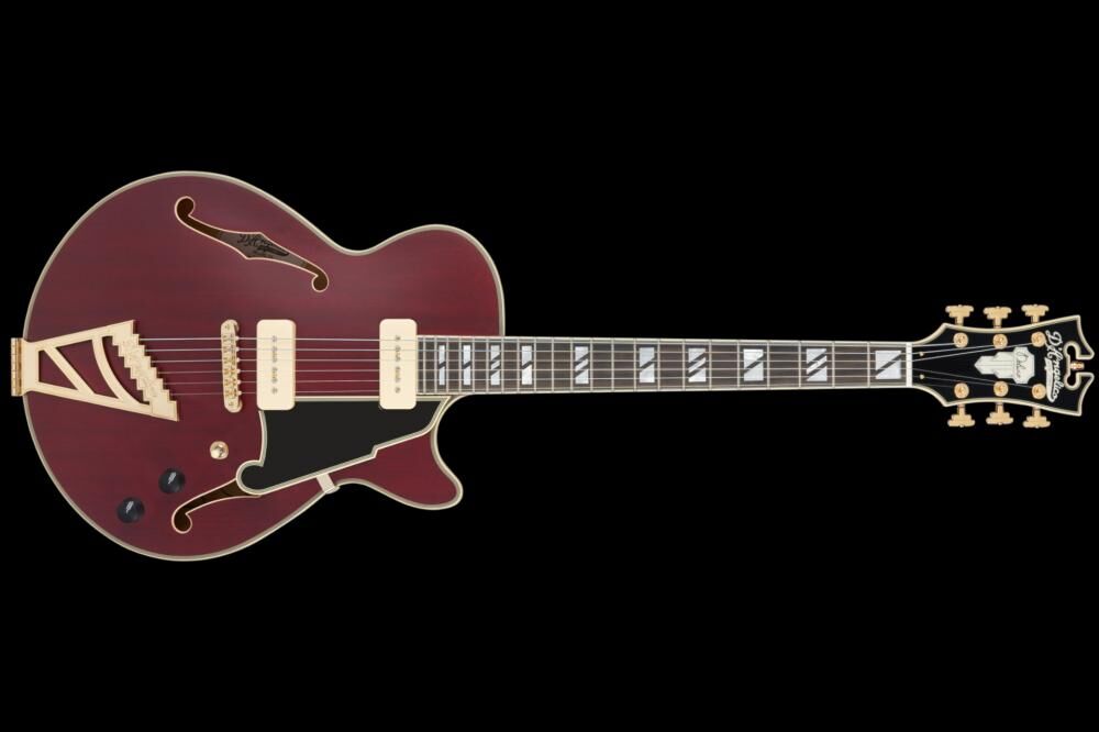 D'Angelico Deluxe SS Satin Trans Wine